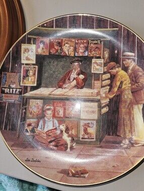 Bradford Exchabge The Corner Newstand & A Van Hygan & Smythe Wood Plate Frame